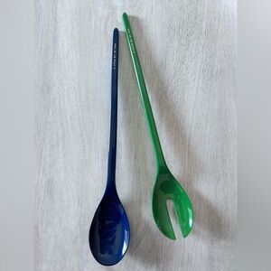 Kate Spade SET/2 Melamine Salut Serving Set Utensils Salad Spoons Servers Serve